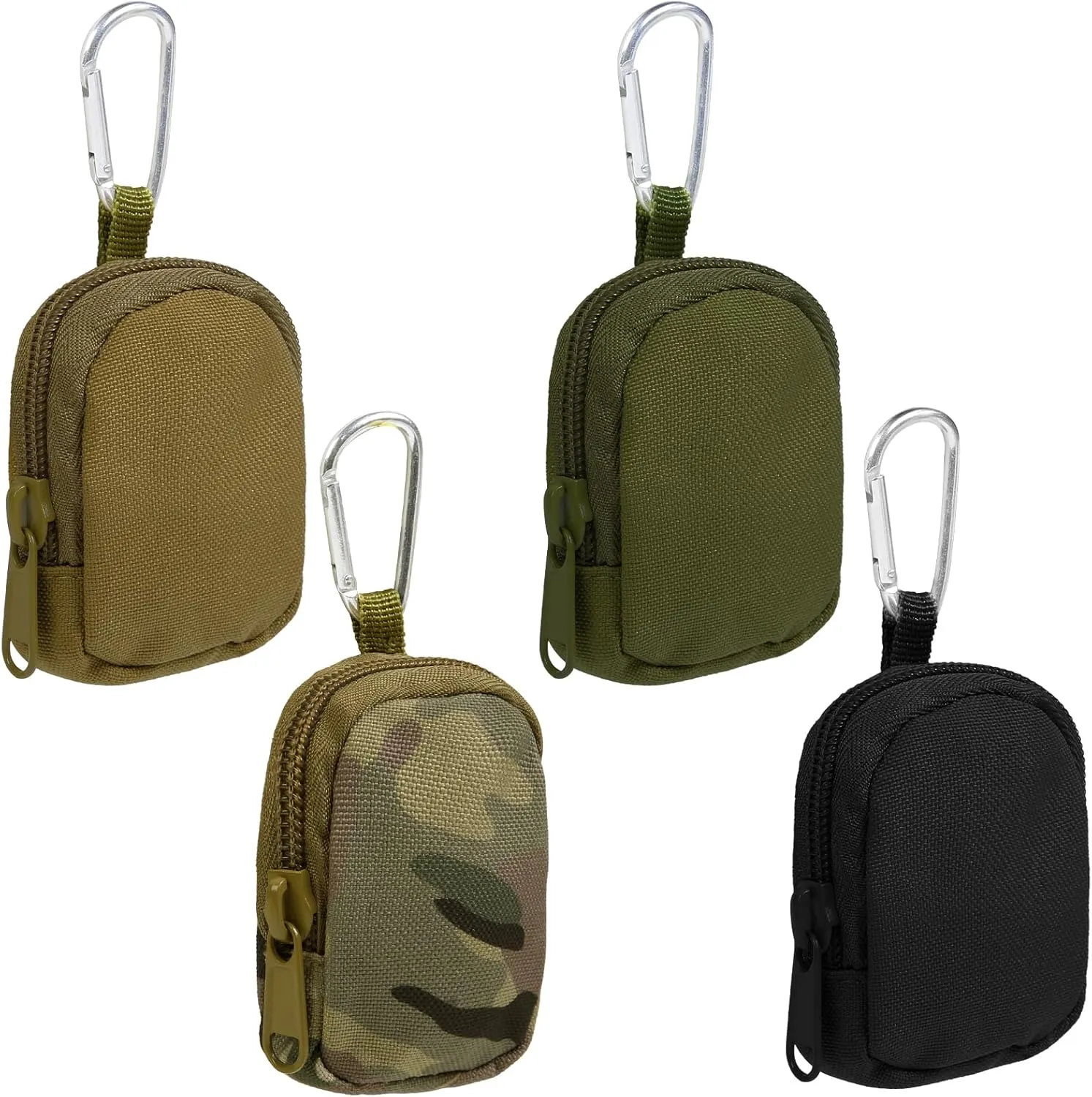 4Pcs Mini Backpack Keychain,Cute Cosmetic Bag for Women, Makeup Bag Key Pocket Lipstick Bag Card Holder Data Cable Organizer Zipper Pouch (tactical keychain pouch)