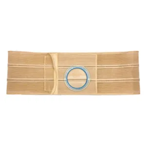 8" Left, Beige, Regular Elastic, Flat Panel Belt, 2X-Large, 2-5/8" x 3-1/8" Opening Placed 1" From Bottom
