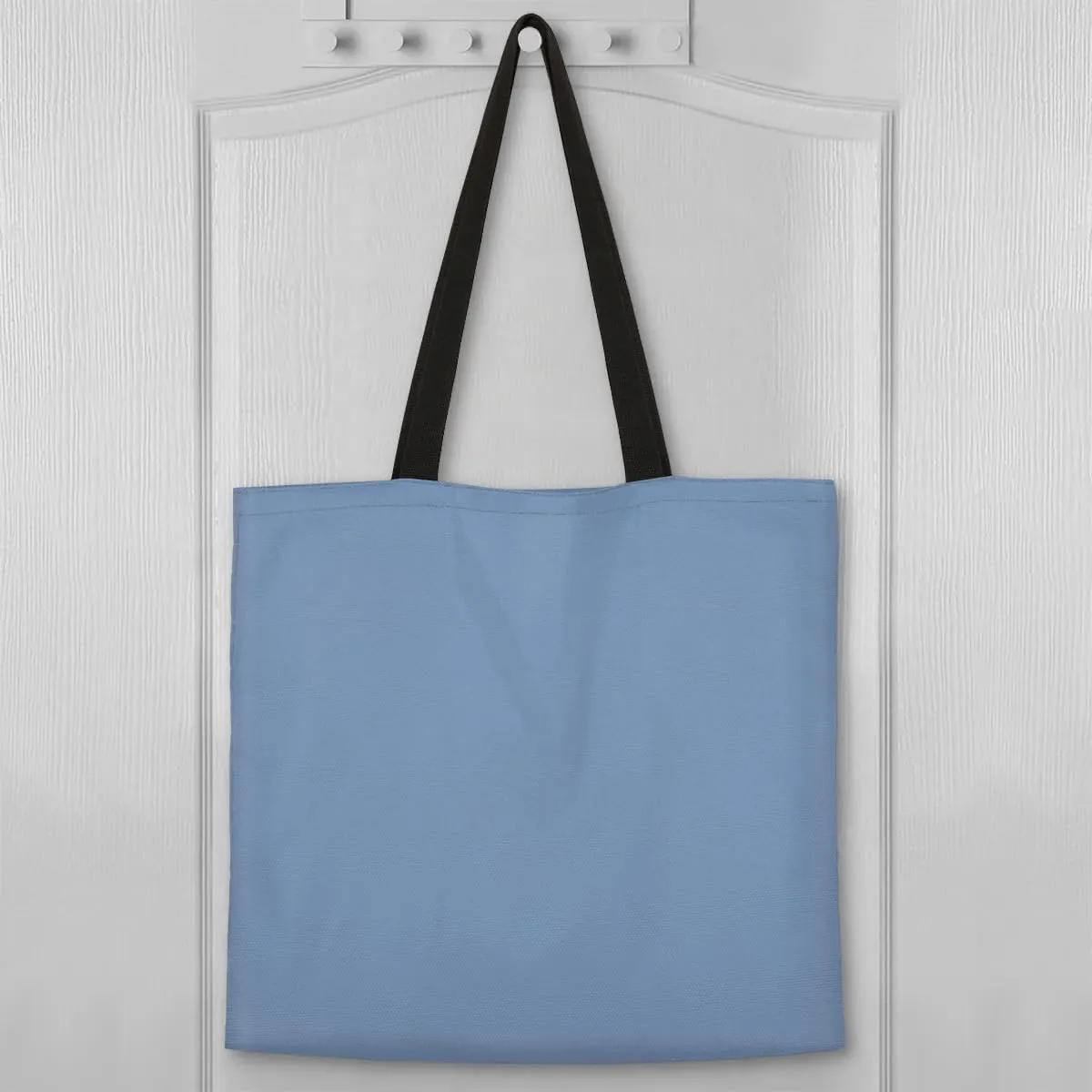 Airy Blue Canvas Tote Bag for Women Men Stylish Tote Handbag Shoulder Bag Reusable Grocery Bag