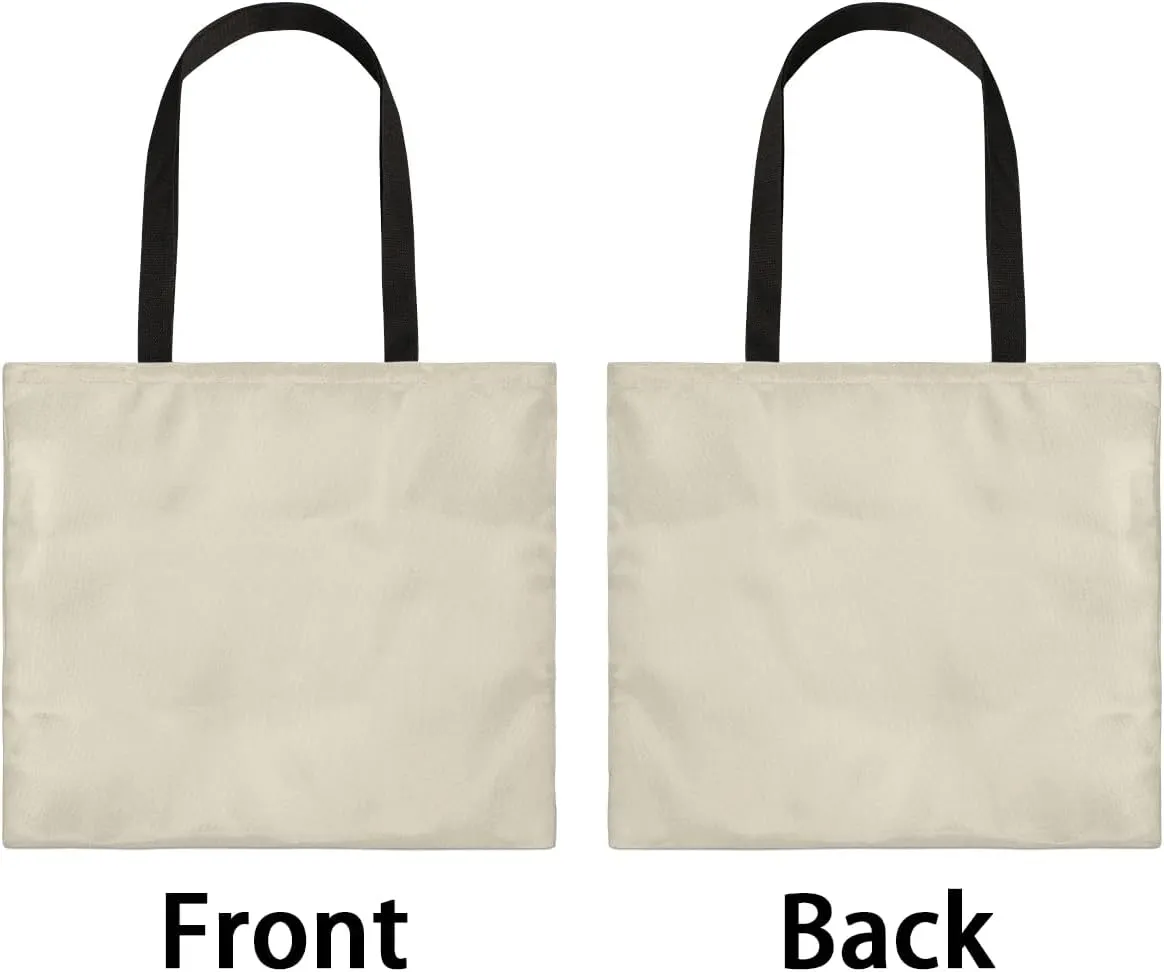 Airy Blue Canvas Tote Bag for Women Men Stylish Tote Handbag Shoulder Bag Reusable Grocery Bag