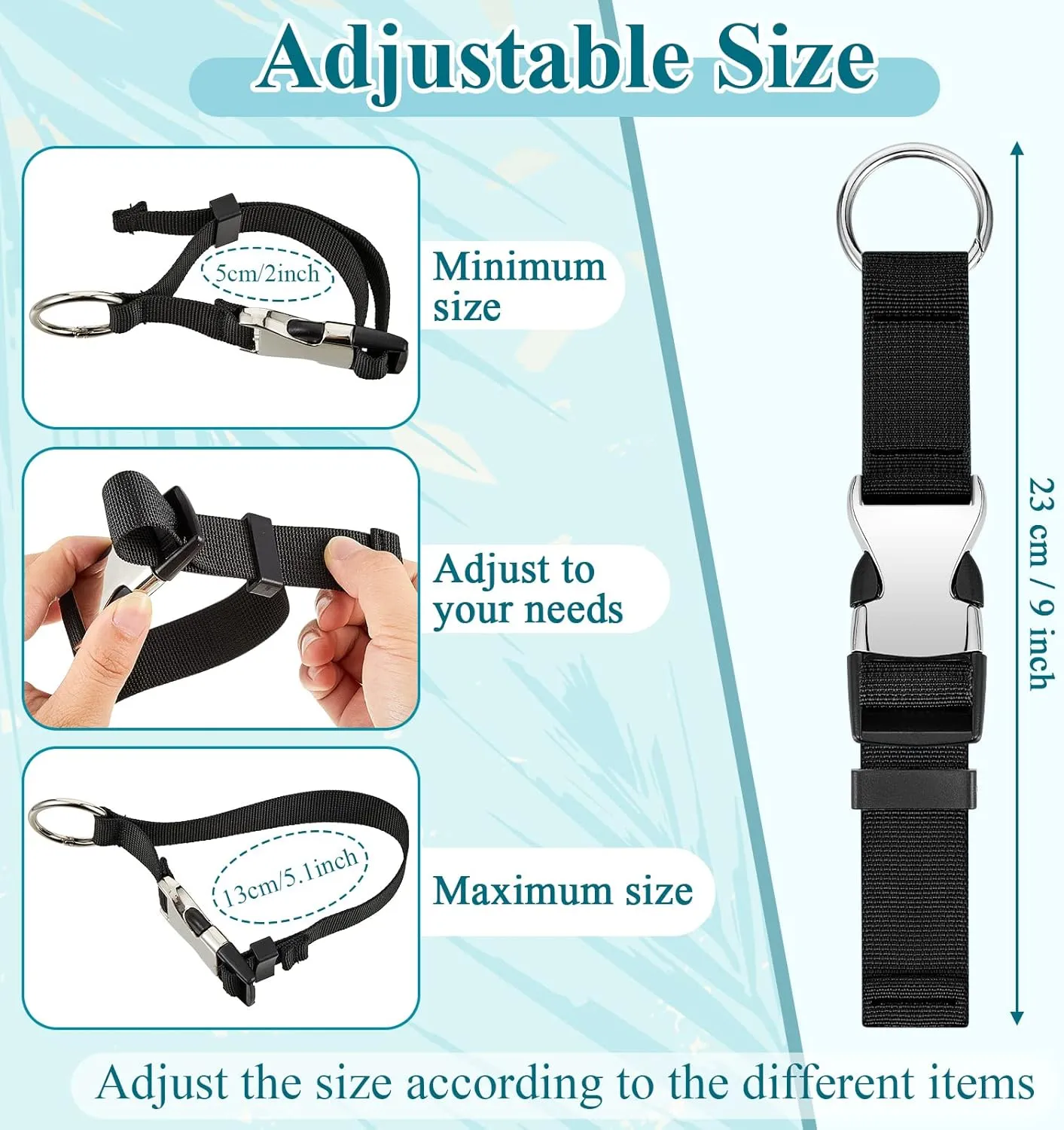 Amylove 3 Pcs Add a Bag Luggage Straps Gripper Heavy Duty Jacket Valises Strap for Travel Belt with Buckle Adjustable Baggage(Black, Blue and Grey)