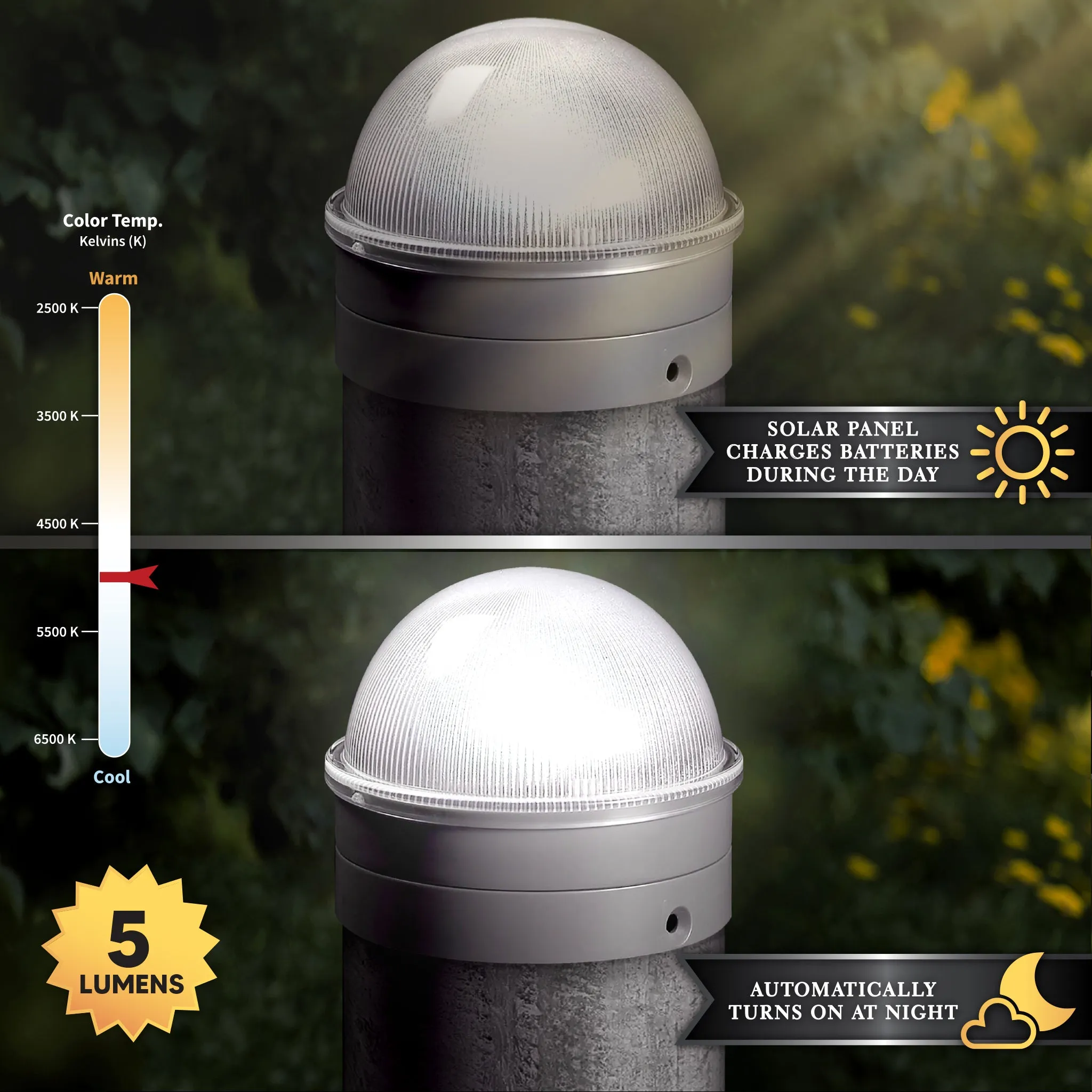 Classy Caps Silver Chainlink Summit Solar Post Cap CH2233S