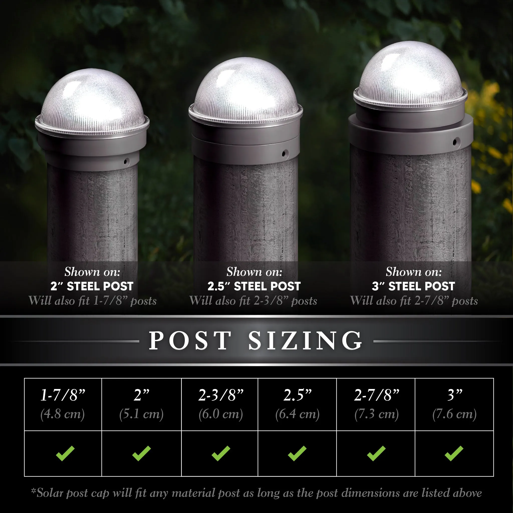 Classy Caps Silver Chainlink Summit Solar Post Cap CH2233S
