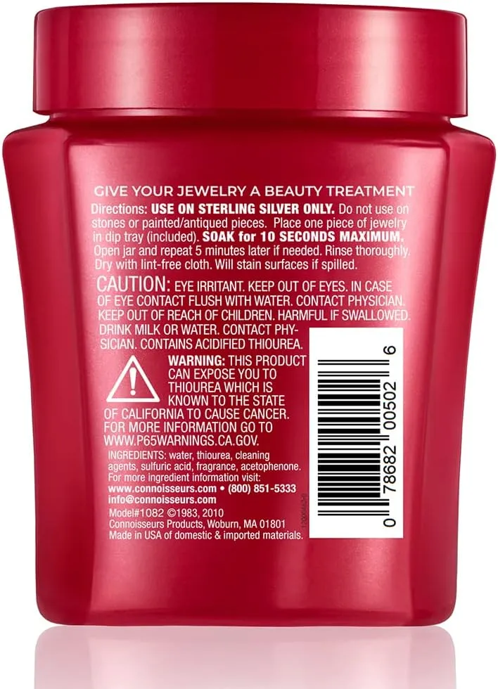 CONNOISSEURS Premium Edition Jewelry Cleaner, Value Size 9.6oz - Pick from Fine, Silver or Delicate Jewelry Cleaner