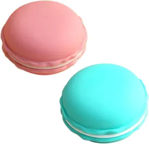 Coolrunner Giant Macaron Case, Macaron Jewelry Box, Macaron Cute Pill Box, Colorful Macaron Jewelry Storage Box, Shape Storage Box Candy Cute Pill Organizer Case Container(Large 2 pcs)