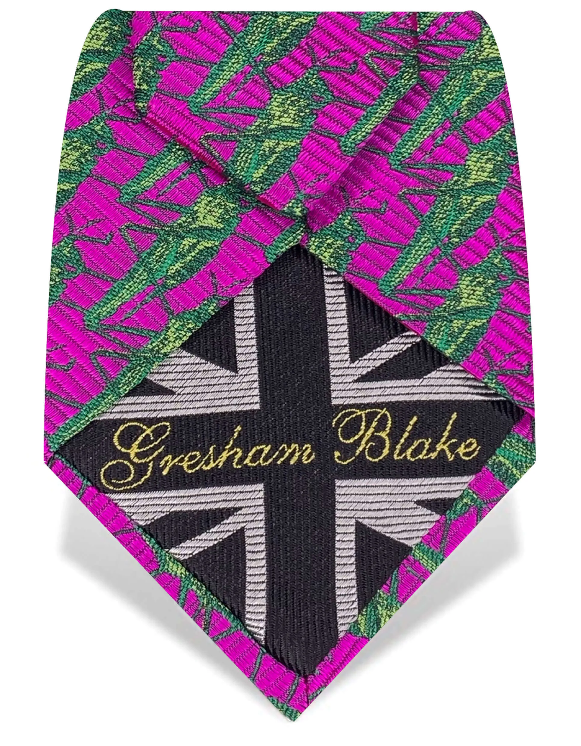 Fuchsia & Green Grasshopper Tie