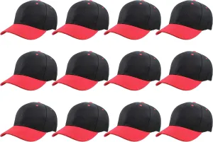 Gelante Plain Blank Baseball Caps Adjustable Back Strap Wholesale LOT 12 PC'S
