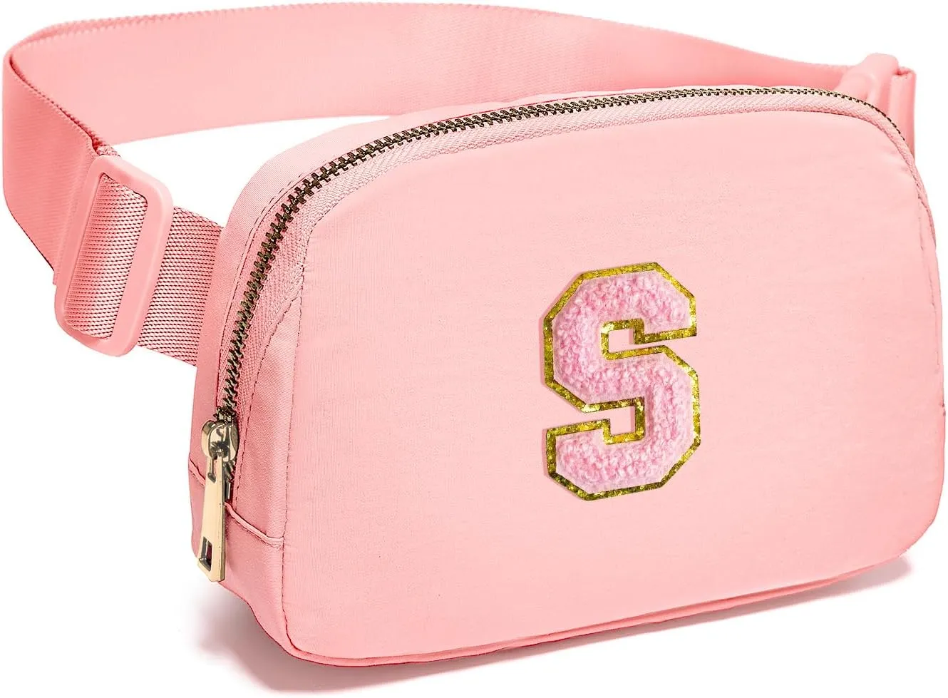 Gitus Customizable Gifts for Girls Age 6-8 8-10 Belt Bag Fanny Pack with Initial for Girls Birthday Gifts for Teenager Girls Teen Girl Gifts Trendy Stuff Light Pink-S