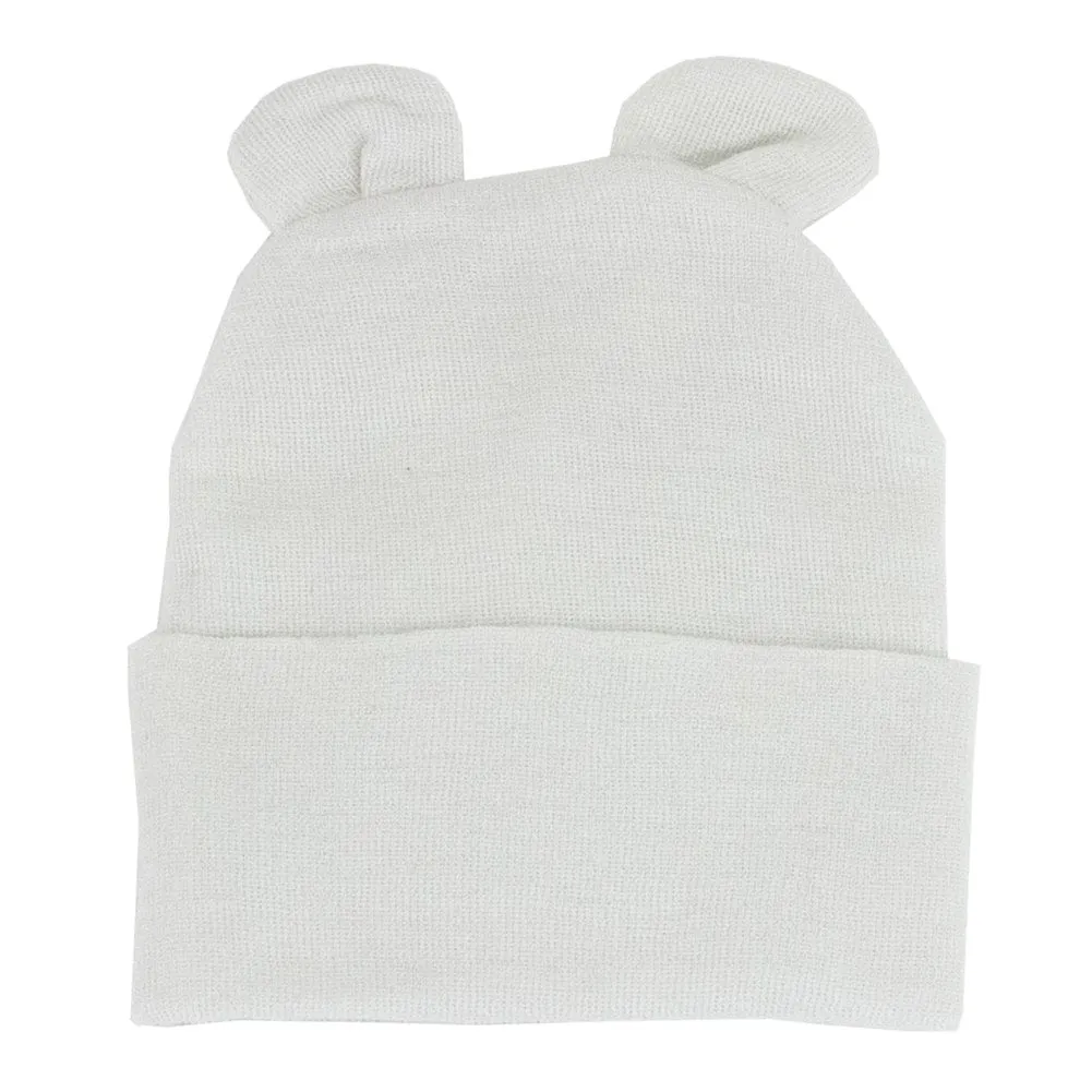 Kidcentral Essentials Newborn Hat - Grey Ears