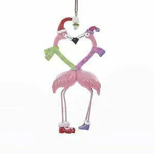 Kissing Flamingos Ornament