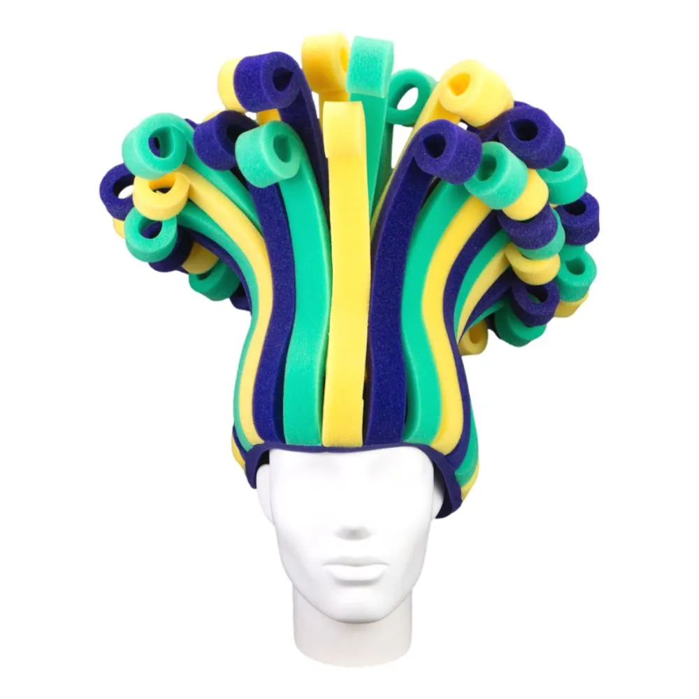 Mardi Gras Rainbow Wig Hat