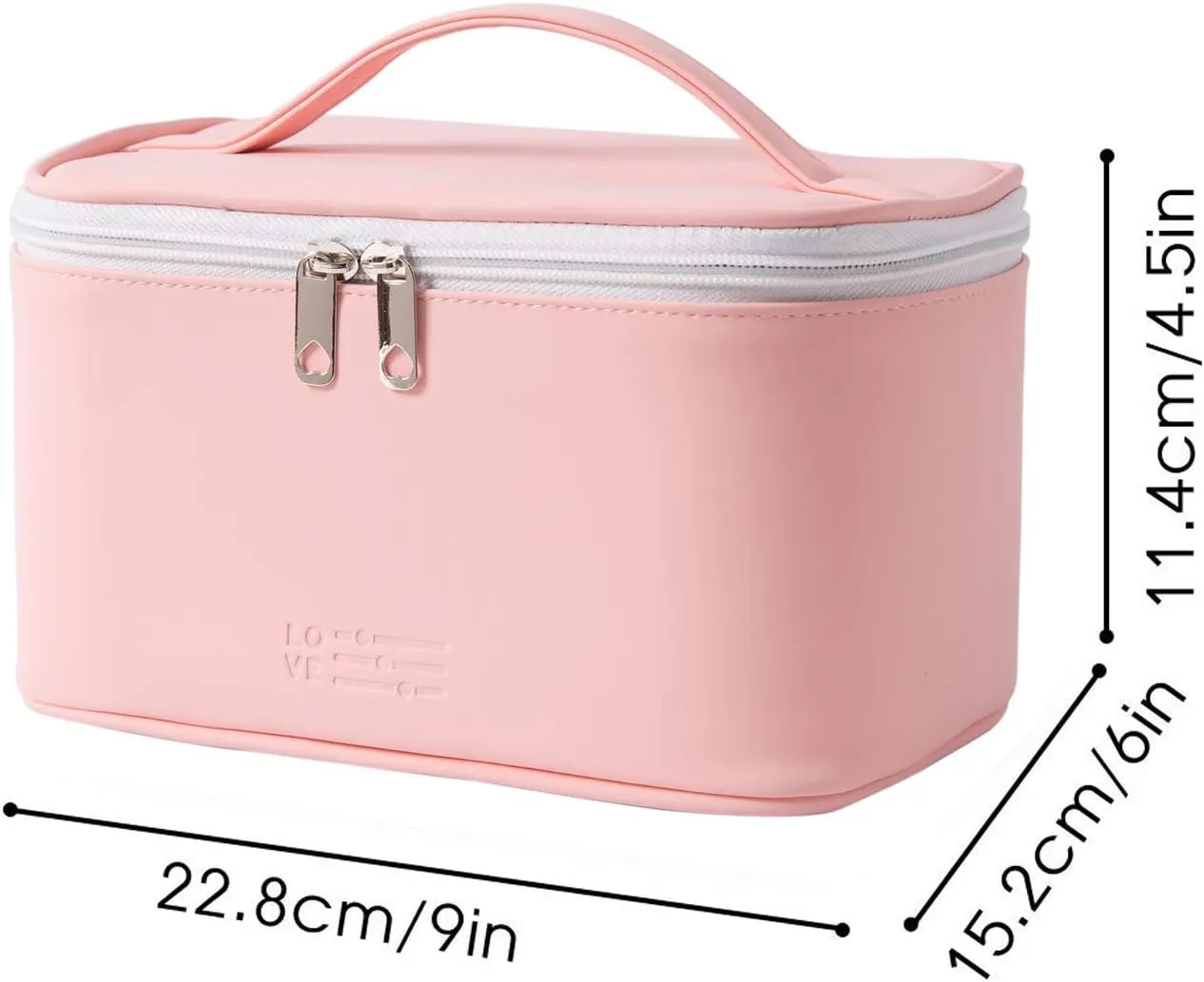 Meiyuuo Makeup Bag Cosmetic Bags for Women Ladies Zipper Pouch Makeup Organizer PU Leather Waterproof