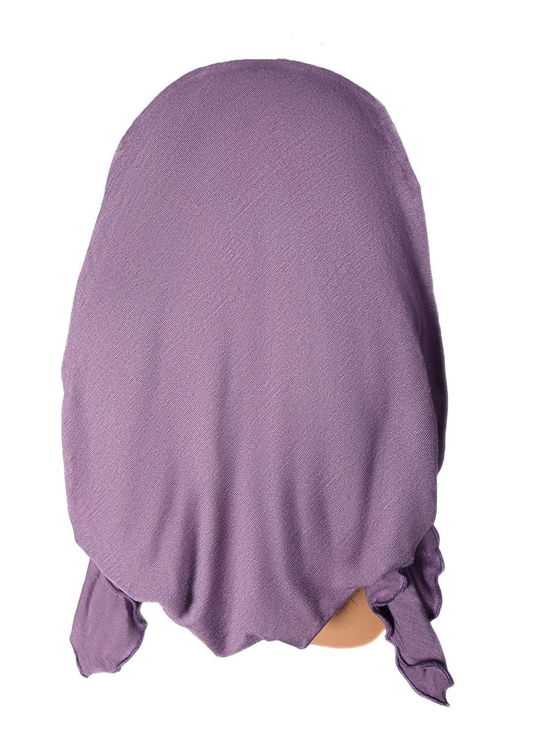Pre-Tied Cotton Snood Wrap - Head Scarf Hat for Cancer and Chemo in 30 Different Colors and Patterns (Lavender short - 024)