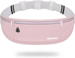 Running Belt Fanny Pack for WomenWater Resistant Large Capacity Waist Pack for iPhone 16 15 14 13 SamsungLightweight Running Phone HolderSlim Money Belt Running Pouch for Hiking Outdoor Pink