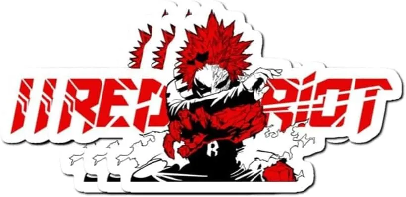 Stickers Eijiro Red Riot Kirishima - My ACA-de-mia Hero Decals Car Water Bottle Backpack Stickers