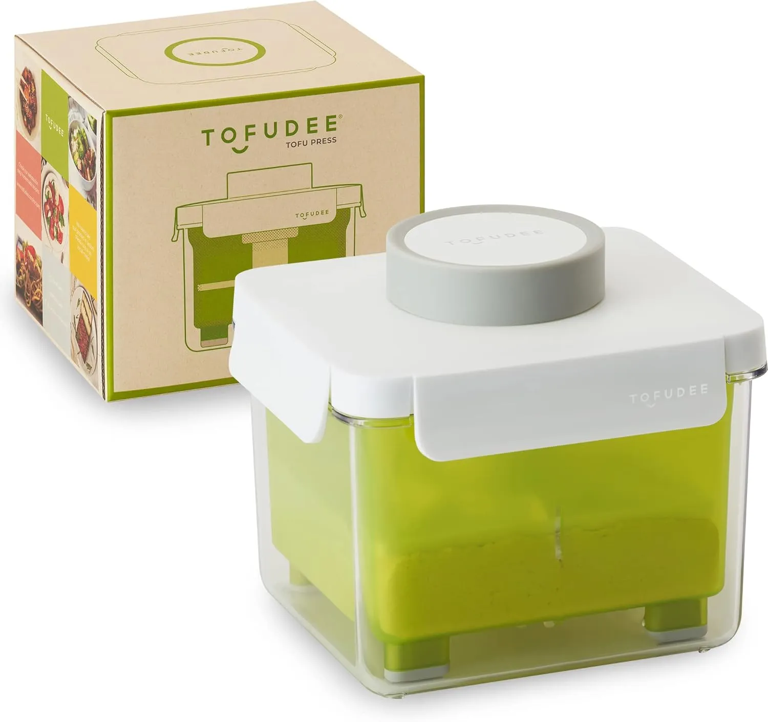 Tofu Press for Vegan - Dishwasher Safe & BPA Free Tofu Presser that Swiftly Drains Water from Soft, Firm, Extra Firm & Organic Tofu Without Crack in just 15-20min - Enhanced Flavor & Texture