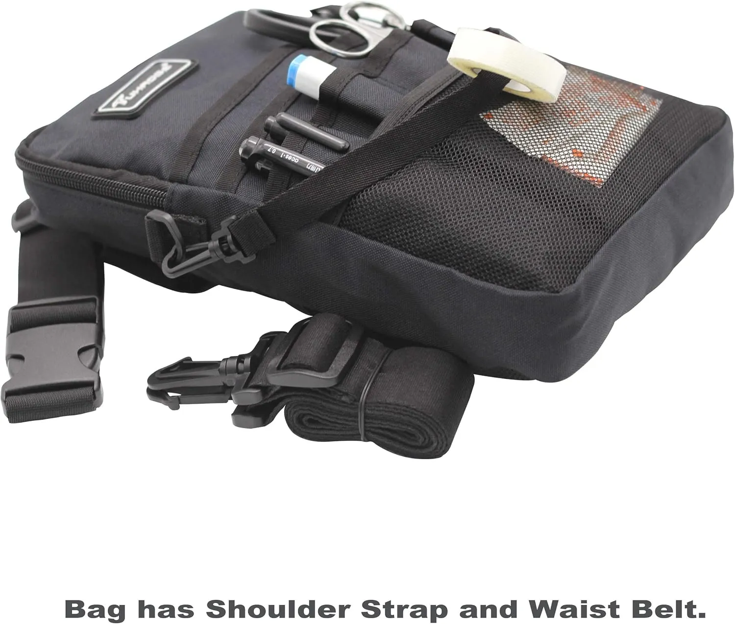 Tuhaoge Multifunctional Nurse Storage Bag Nurse Storage Bag Kit Practical Waist Bag Nurse Pocket Storage Bag (Black)